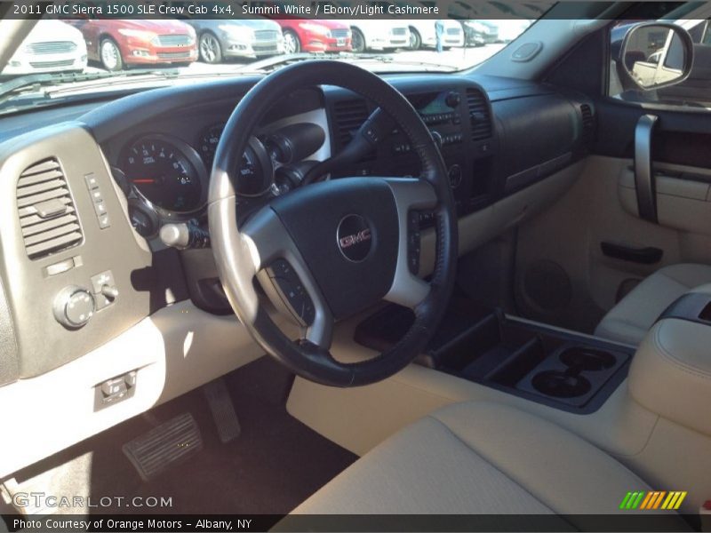 Summit White / Ebony/Light Cashmere 2011 GMC Sierra 1500 SLE Crew Cab 4x4