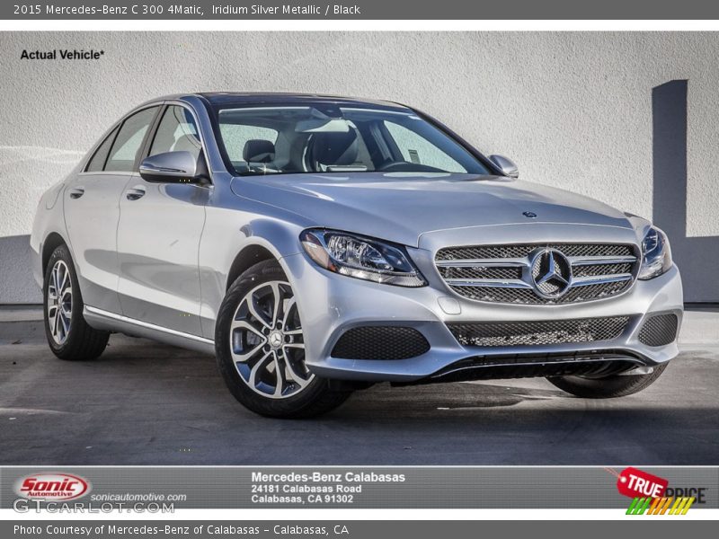 Iridium Silver Metallic / Black 2015 Mercedes-Benz C 300 4Matic