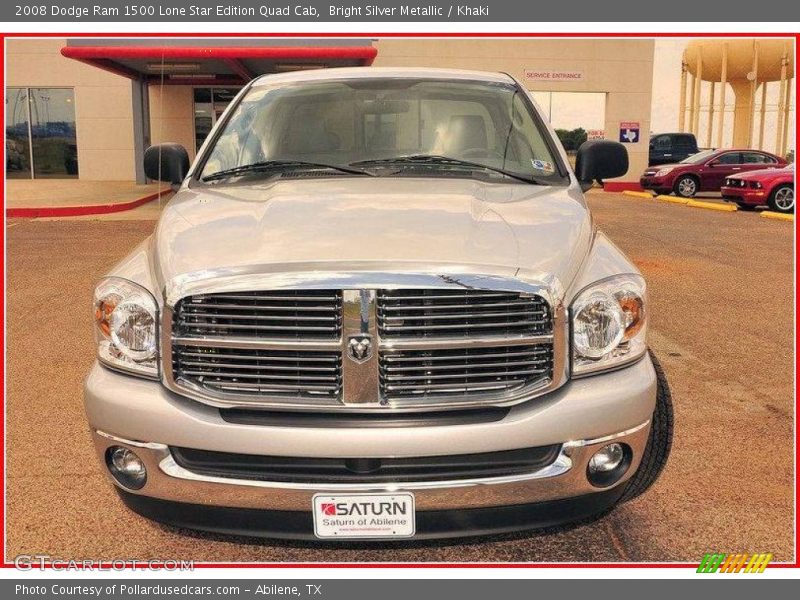Bright Silver Metallic / Khaki 2008 Dodge Ram 1500 Lone Star Edition Quad Cab