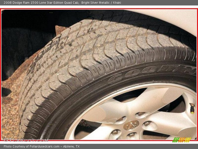 Bright Silver Metallic / Khaki 2008 Dodge Ram 1500 Lone Star Edition Quad Cab