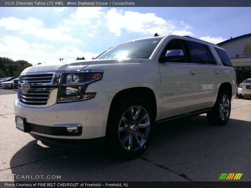 White Diamond Tricoat / Cocoa/Dune 2015 Chevrolet Tahoe LTZ 4WD
