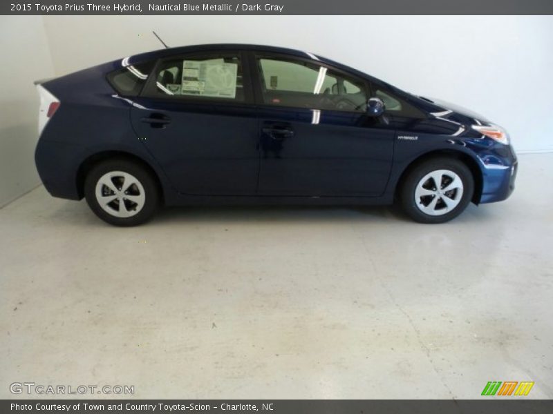 Nautical Blue Metallic / Dark Gray 2015 Toyota Prius Three Hybrid