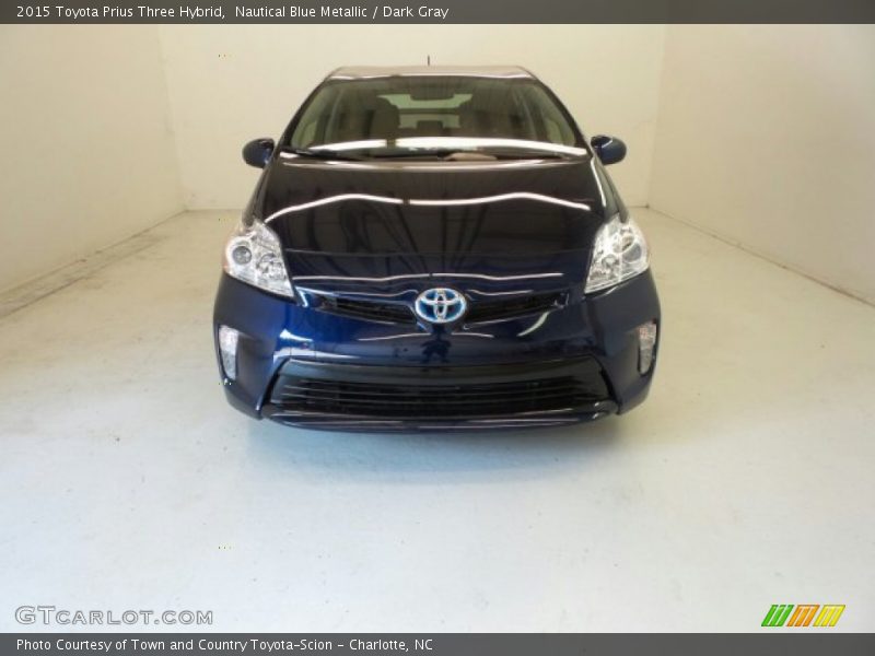Nautical Blue Metallic / Dark Gray 2015 Toyota Prius Three Hybrid