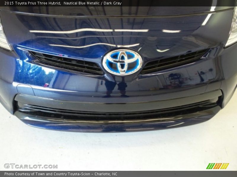 Nautical Blue Metallic / Dark Gray 2015 Toyota Prius Three Hybrid