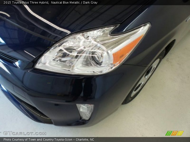 Nautical Blue Metallic / Dark Gray 2015 Toyota Prius Three Hybrid