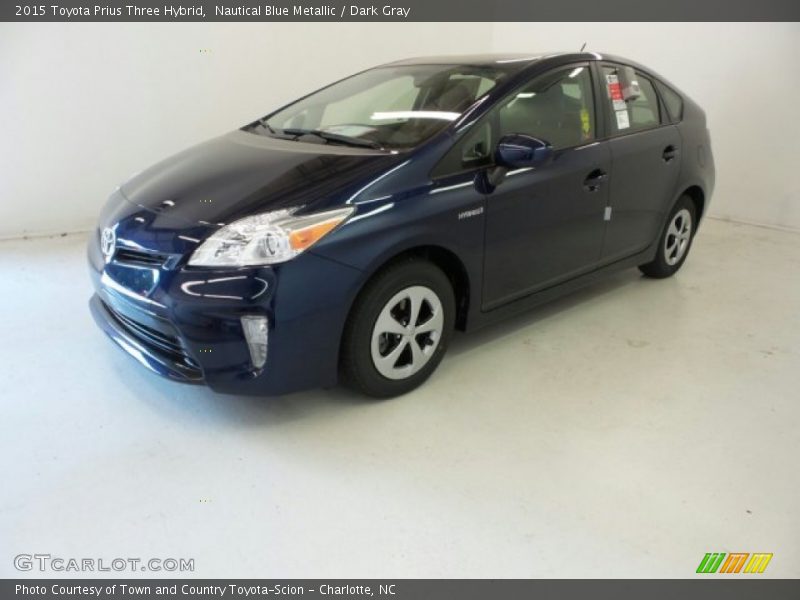 Nautical Blue Metallic / Dark Gray 2015 Toyota Prius Three Hybrid
