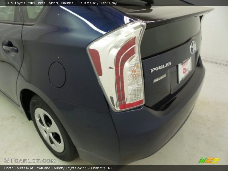Nautical Blue Metallic / Dark Gray 2015 Toyota Prius Three Hybrid