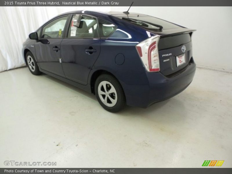 Nautical Blue Metallic / Dark Gray 2015 Toyota Prius Three Hybrid