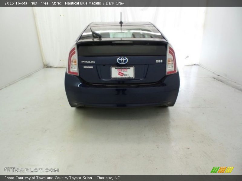 Nautical Blue Metallic / Dark Gray 2015 Toyota Prius Three Hybrid