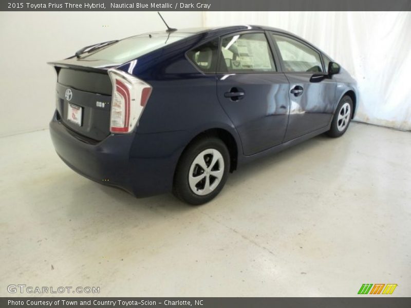 Nautical Blue Metallic / Dark Gray 2015 Toyota Prius Three Hybrid