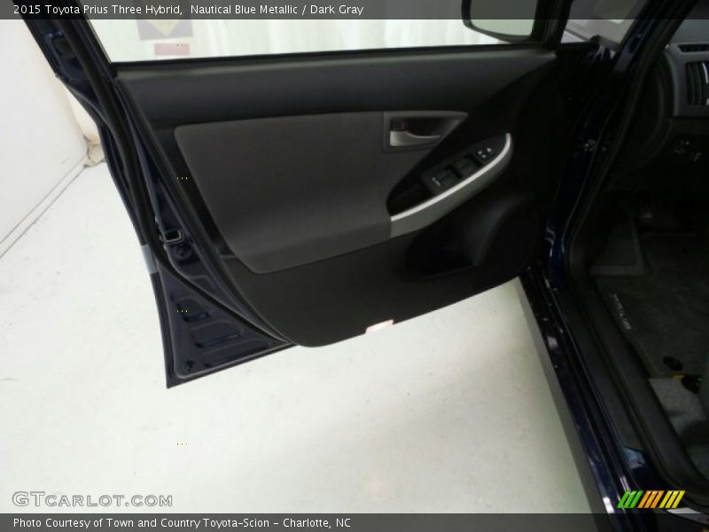 Nautical Blue Metallic / Dark Gray 2015 Toyota Prius Three Hybrid