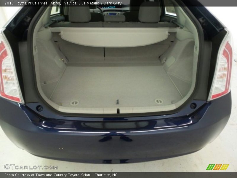 Nautical Blue Metallic / Dark Gray 2015 Toyota Prius Three Hybrid