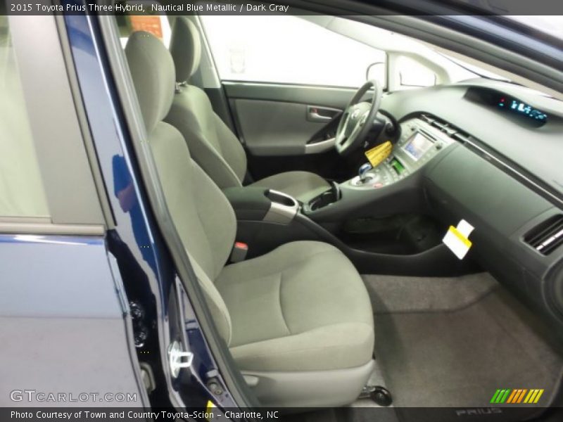 Nautical Blue Metallic / Dark Gray 2015 Toyota Prius Three Hybrid