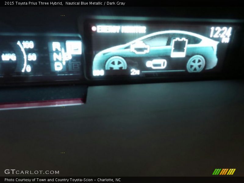 Nautical Blue Metallic / Dark Gray 2015 Toyota Prius Three Hybrid