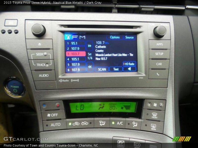 Nautical Blue Metallic / Dark Gray 2015 Toyota Prius Three Hybrid
