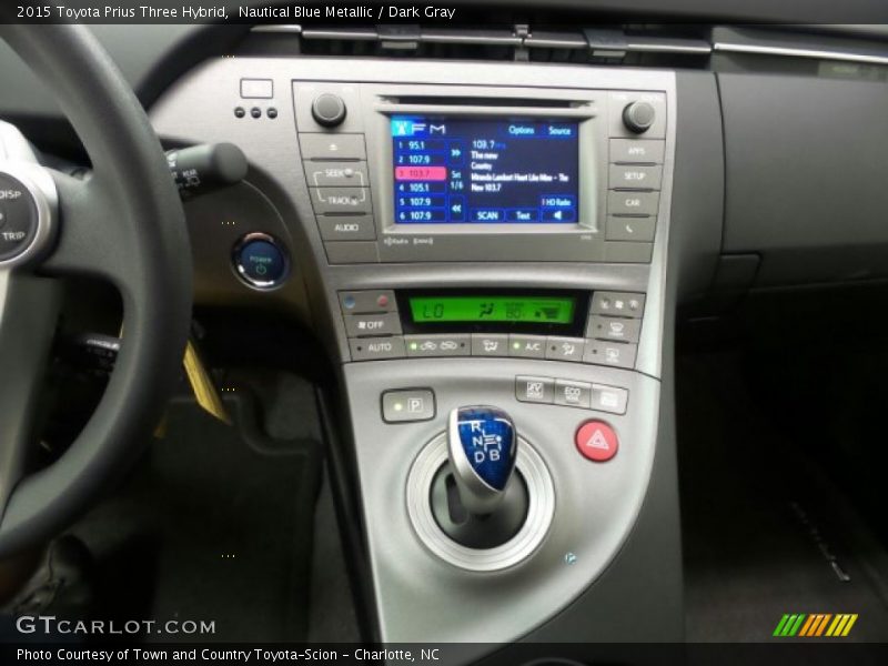 Nautical Blue Metallic / Dark Gray 2015 Toyota Prius Three Hybrid