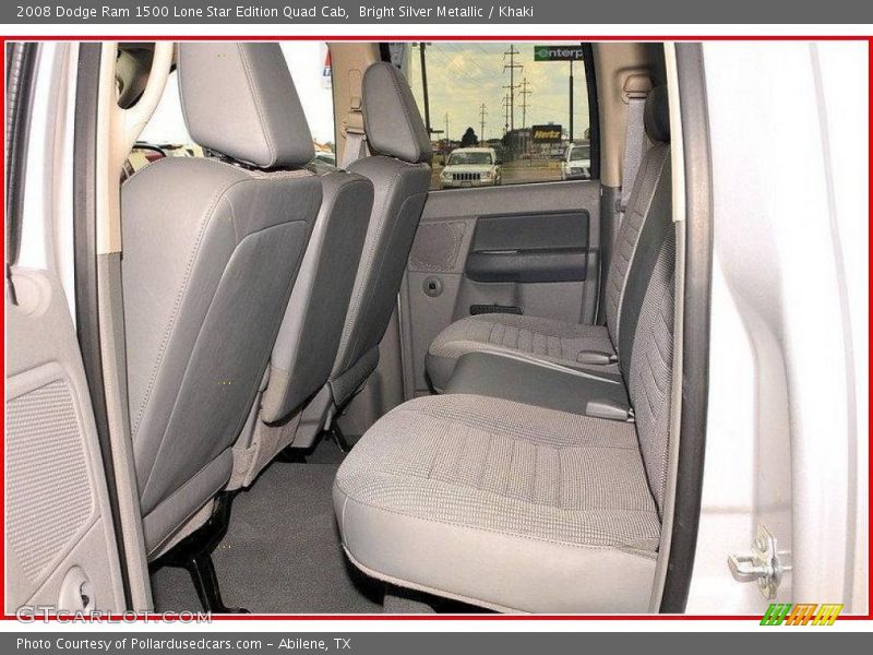Bright Silver Metallic / Khaki 2008 Dodge Ram 1500 Lone Star Edition Quad Cab