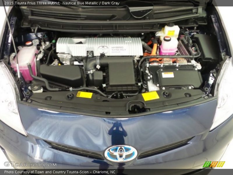 Nautical Blue Metallic / Dark Gray 2015 Toyota Prius Three Hybrid