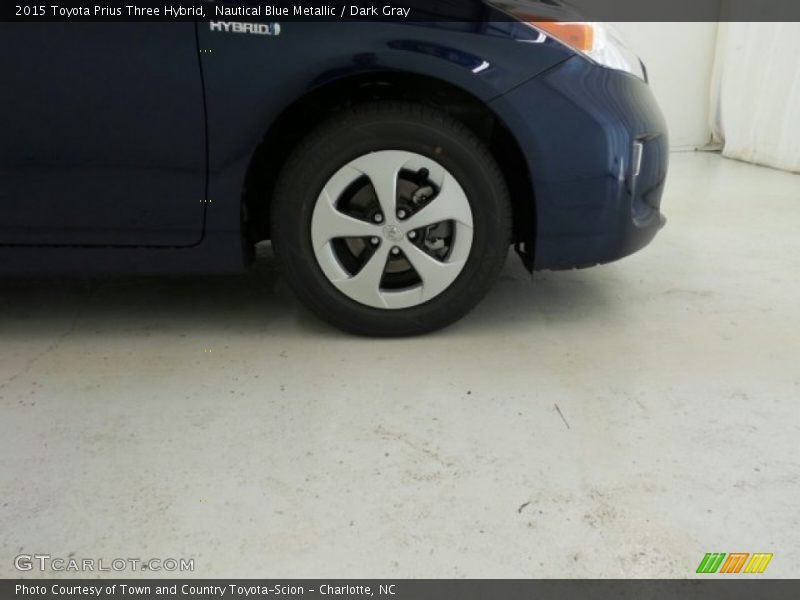 Nautical Blue Metallic / Dark Gray 2015 Toyota Prius Three Hybrid