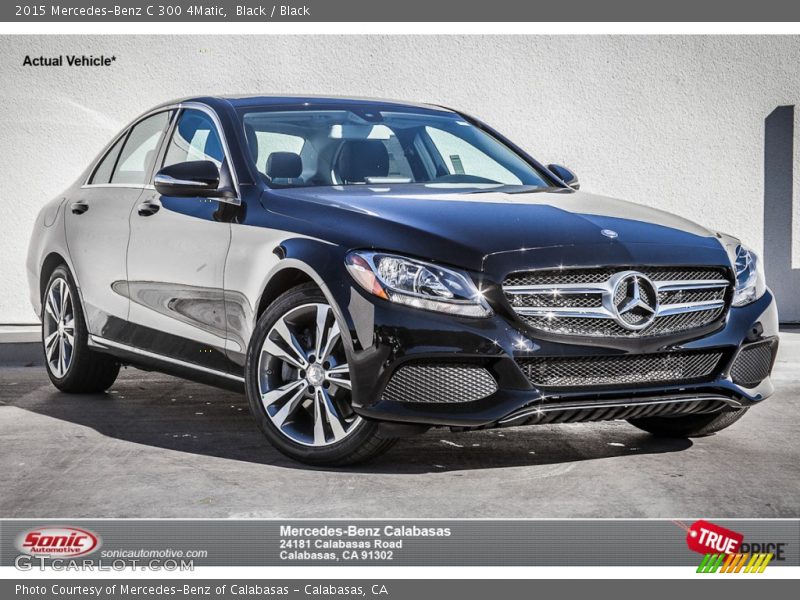 Black / Black 2015 Mercedes-Benz C 300 4Matic