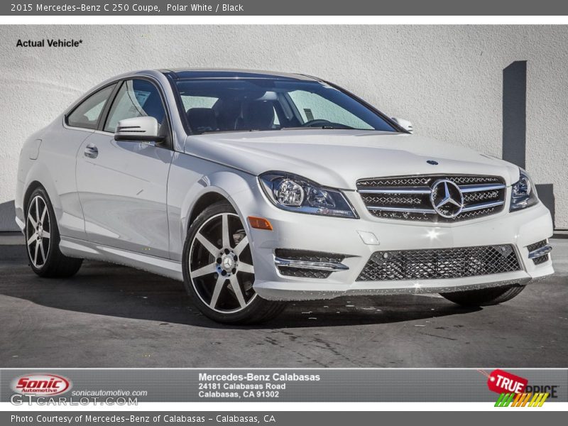 Polar White / Black 2015 Mercedes-Benz C 250 Coupe