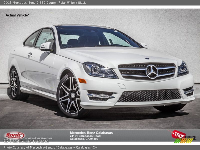 Polar White / Black 2015 Mercedes-Benz C 350 Coupe