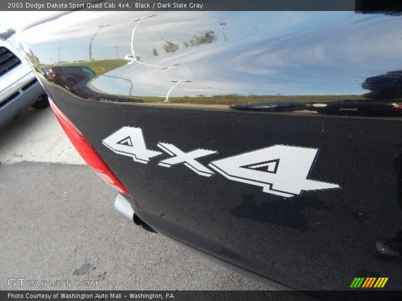 Black / Dark Slate Gray 2003 Dodge Dakota Sport Quad Cab 4x4