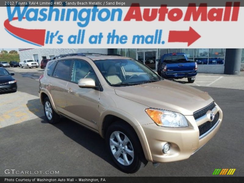 Sandy Beach Metallic / Sand Beige 2012 Toyota RAV4 Limited 4WD