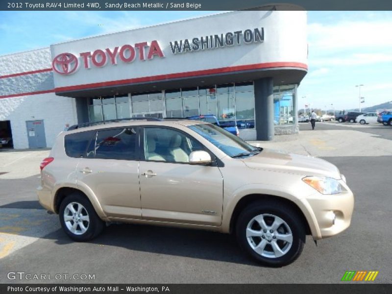 Sandy Beach Metallic / Sand Beige 2012 Toyota RAV4 Limited 4WD