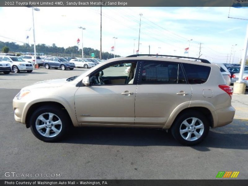 Sandy Beach Metallic / Sand Beige 2012 Toyota RAV4 Limited 4WD