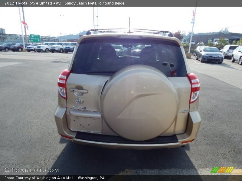 Sandy Beach Metallic / Sand Beige 2012 Toyota RAV4 Limited 4WD