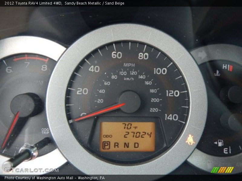 Sandy Beach Metallic / Sand Beige 2012 Toyota RAV4 Limited 4WD