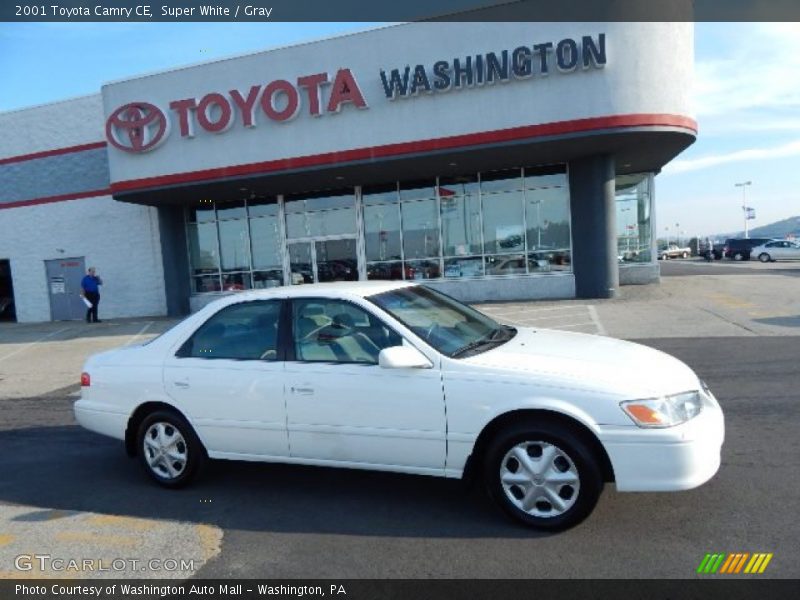 Super White / Gray 2001 Toyota Camry CE
