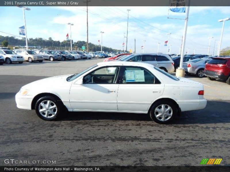 Super White / Gray 2001 Toyota Camry CE