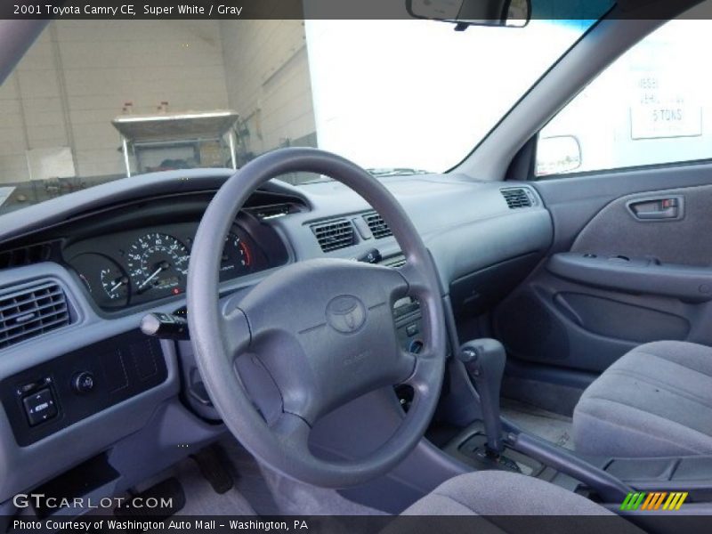 Super White / Gray 2001 Toyota Camry CE