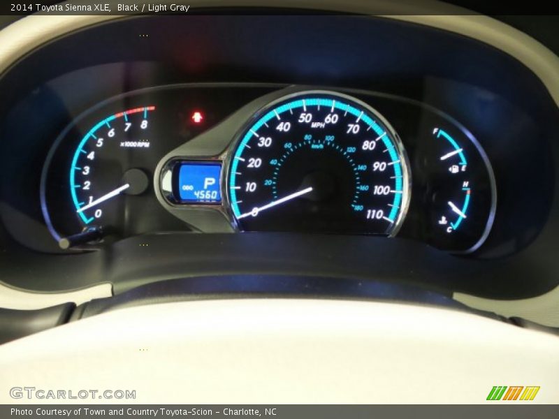 Black / Light Gray 2014 Toyota Sienna XLE