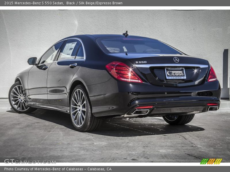 Black / Silk Beige/Espresso Brown 2015 Mercedes-Benz S 550 Sedan