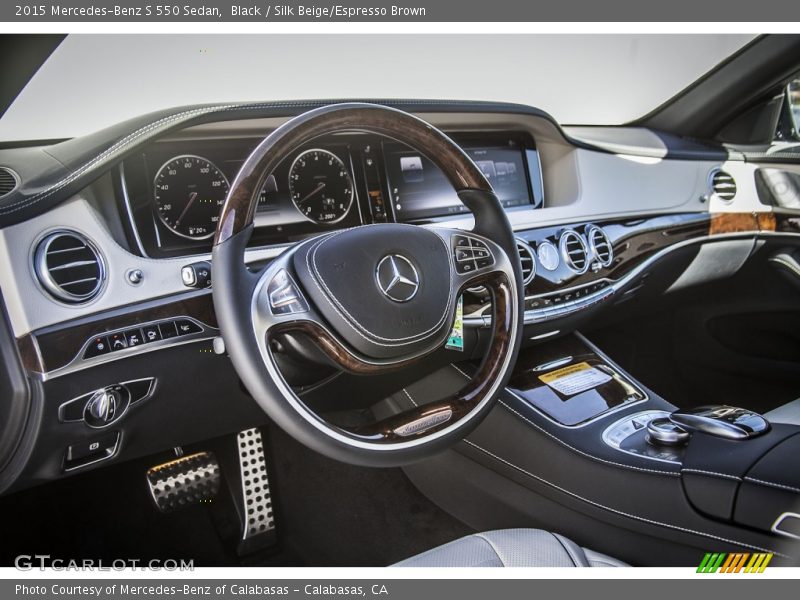 Black / Silk Beige/Espresso Brown 2015 Mercedes-Benz S 550 Sedan