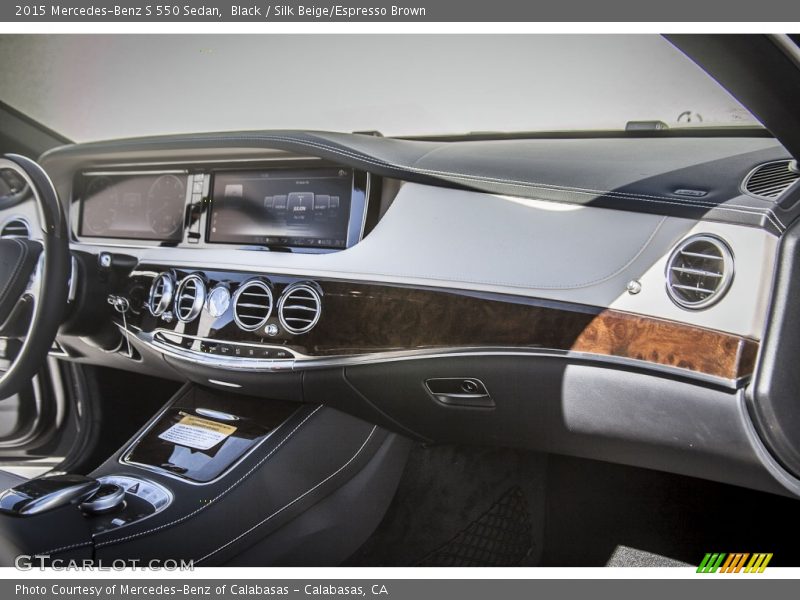 Black / Silk Beige/Espresso Brown 2015 Mercedes-Benz S 550 Sedan