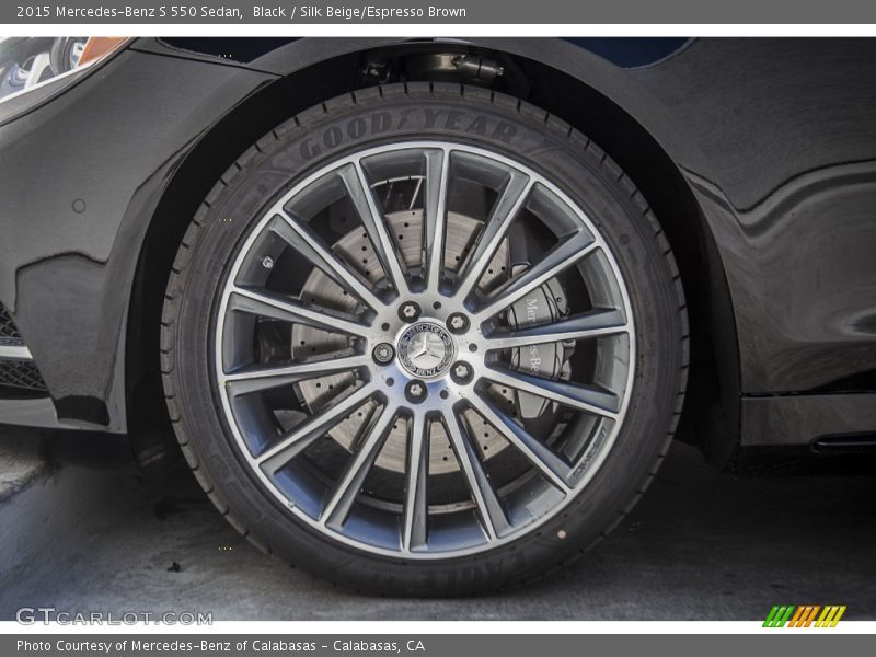 Black / Silk Beige/Espresso Brown 2015 Mercedes-Benz S 550 Sedan