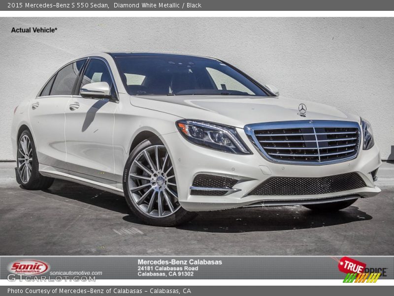 Diamond White Metallic / Black 2015 Mercedes-Benz S 550 Sedan
