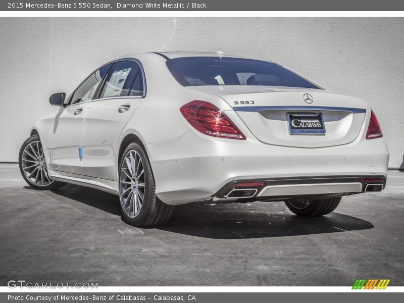 Diamond White Metallic / Black 2015 Mercedes-Benz S 550 Sedan
