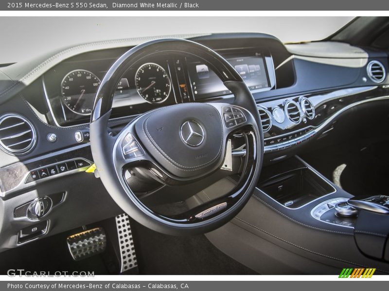Diamond White Metallic / Black 2015 Mercedes-Benz S 550 Sedan