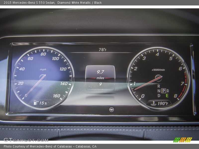 Diamond White Metallic / Black 2015 Mercedes-Benz S 550 Sedan
