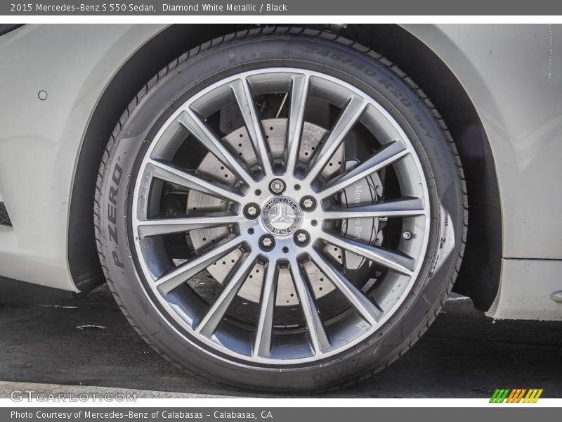 Diamond White Metallic / Black 2015 Mercedes-Benz S 550 Sedan
