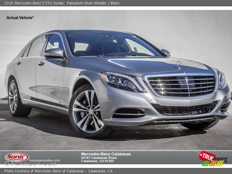 Palladium Silver Metallic / Black 2015 Mercedes-Benz S 550 Sedan