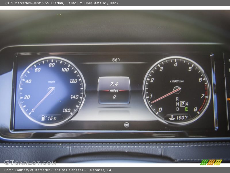 Palladium Silver Metallic / Black 2015 Mercedes-Benz S 550 Sedan