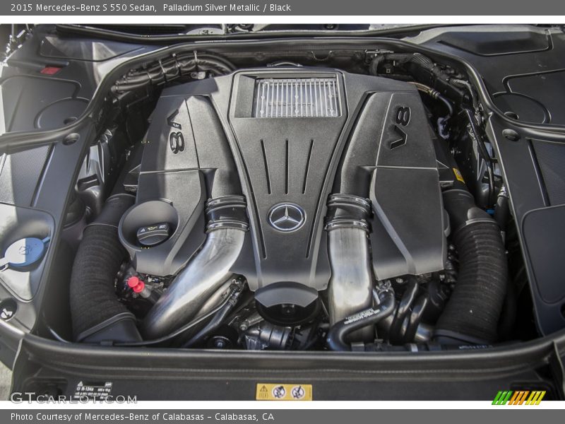 Palladium Silver Metallic / Black 2015 Mercedes-Benz S 550 Sedan