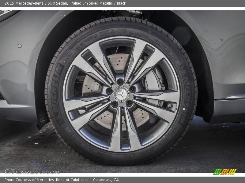 Palladium Silver Metallic / Black 2015 Mercedes-Benz S 550 Sedan