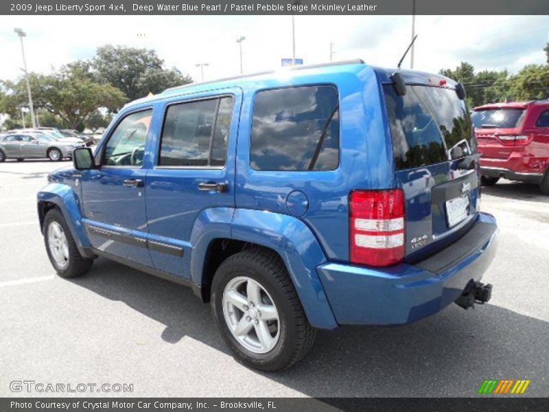 Deep Water Blue Pearl / Pastel Pebble Beige Mckinley Leather 2009 Jeep Liberty Sport 4x4